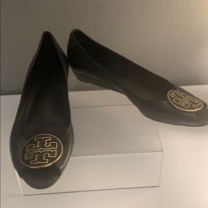 Tory Burch peep-toe wedges